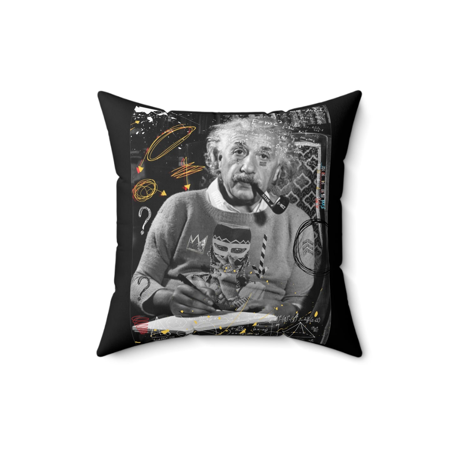 E=MC2 Spun Polyester Square Pillow
