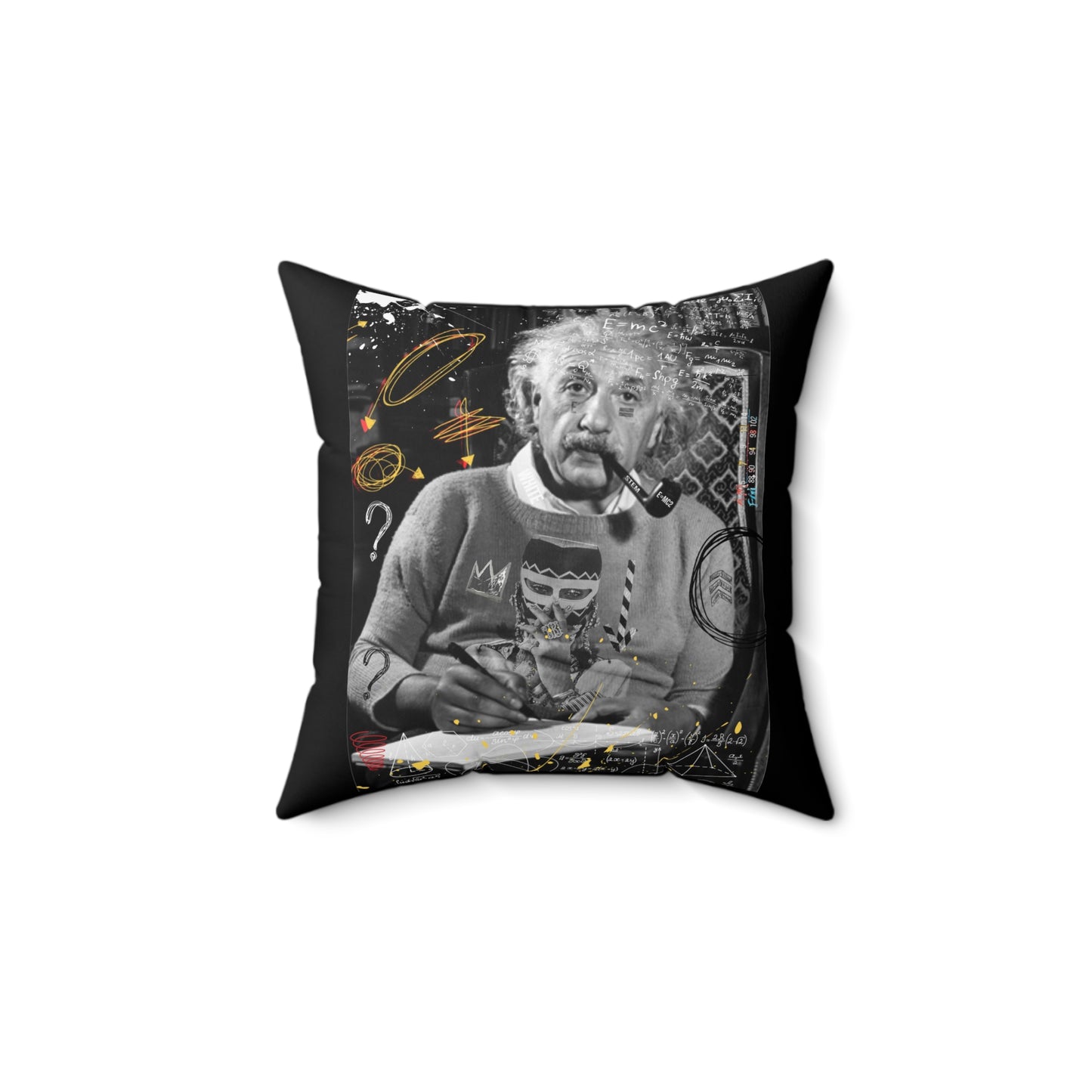 E=MC2 Spun Polyester Square Pillow