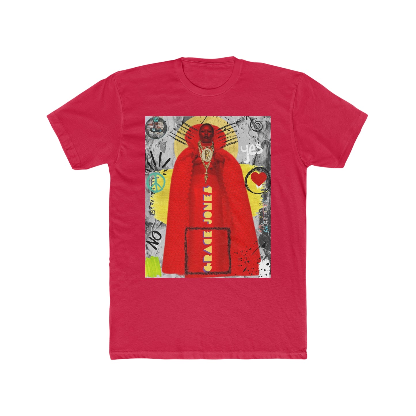 Limited Edition RED Grace Jones Cotton Crew Tee