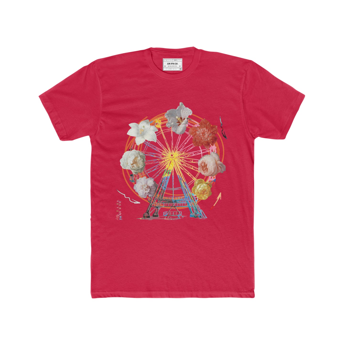 Flower Wheel Cotton Crew Tee