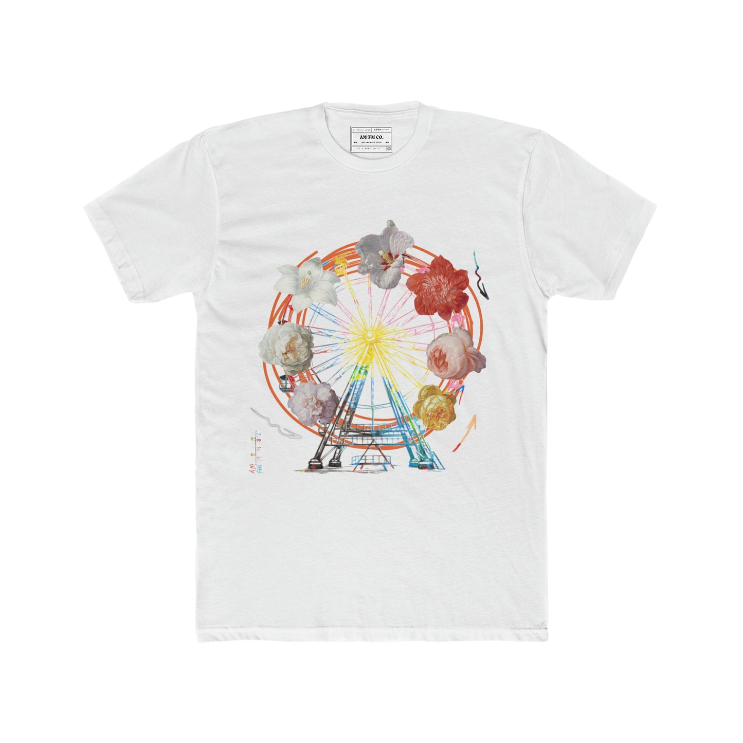 Flower Wheel Cotton Crew Tee