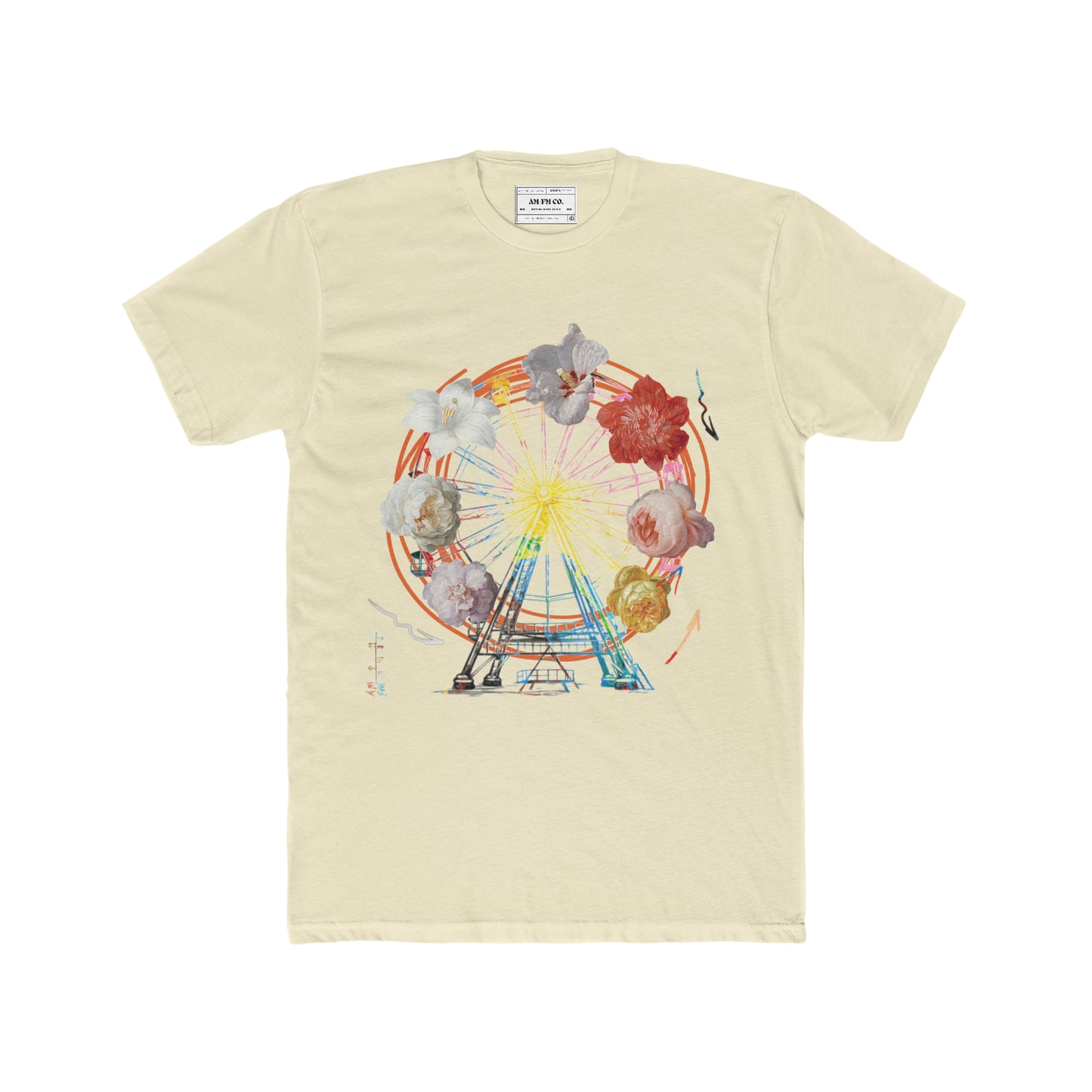Flower Wheel Cotton Crew Tee