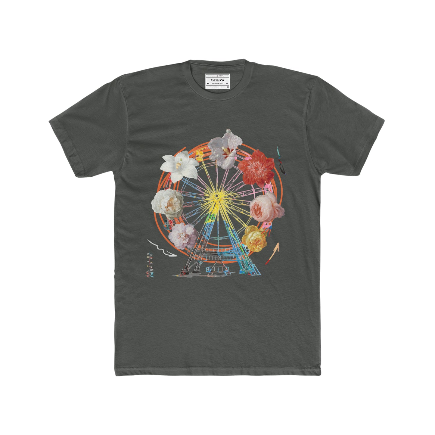 Flower Wheel Cotton Crew Tee