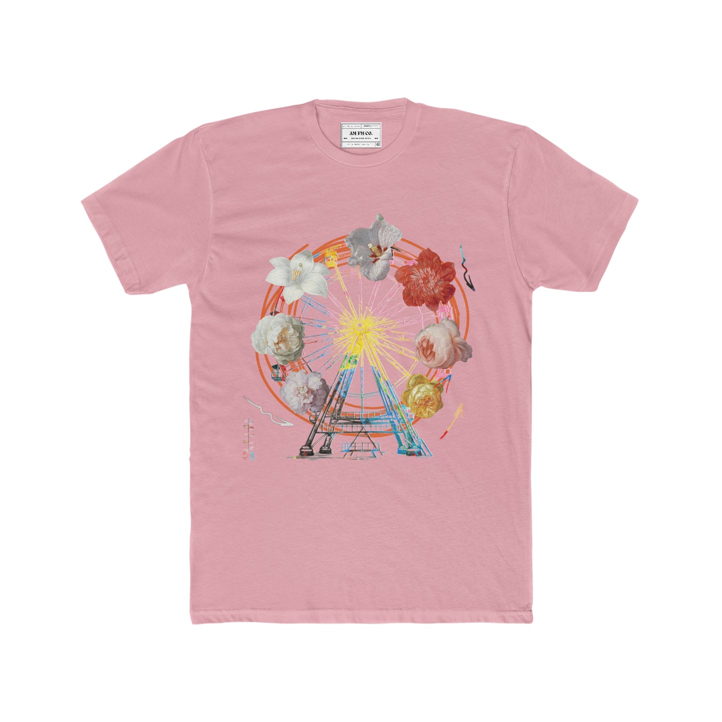 Flower Wheel Cotton Crew Tee