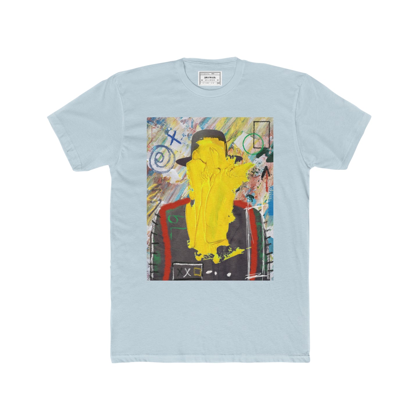 Yellow Face Cotton Crew Tee