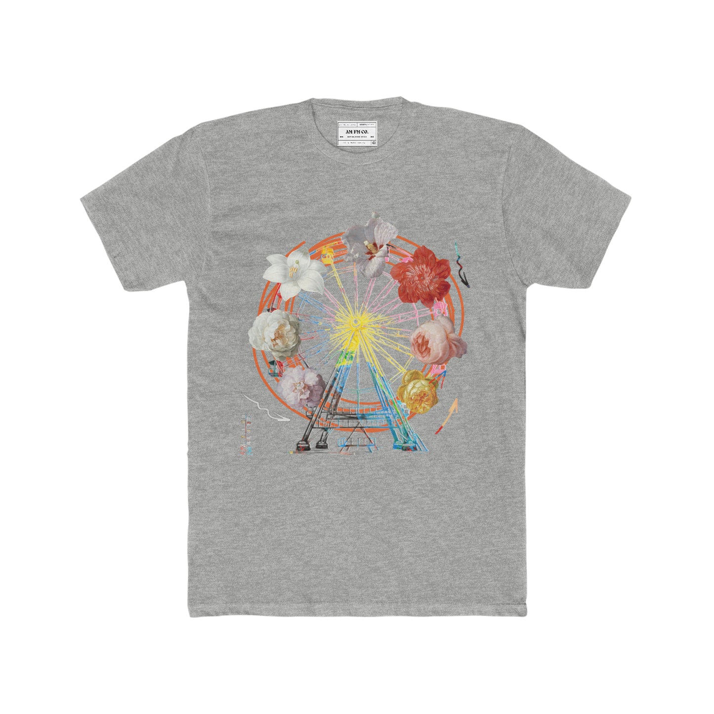 Flower Wheel Cotton Crew Tee