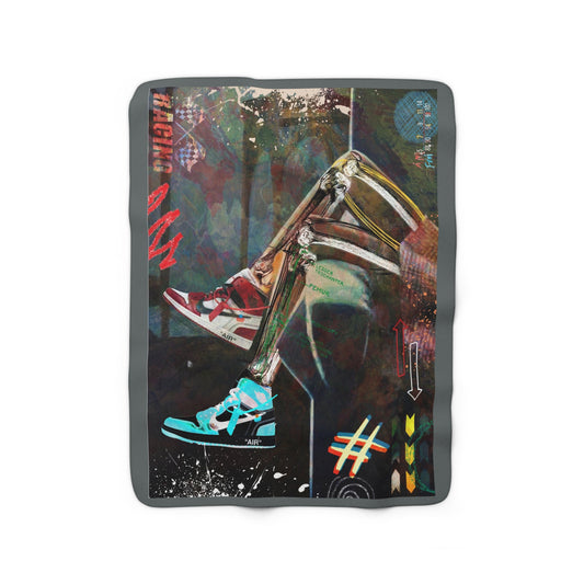 Sneaks & Bones Sherpa Fleece Blanket