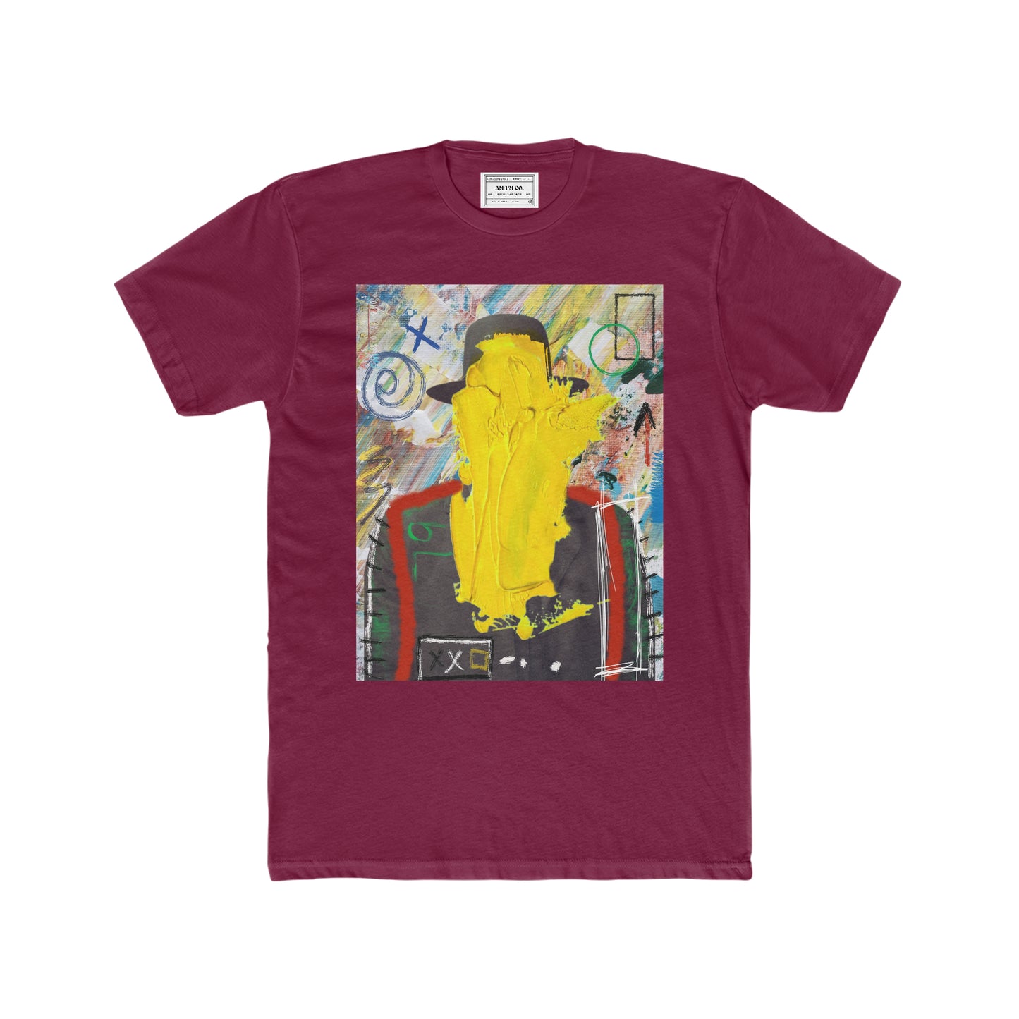 Yellow Face Cotton Crew Tee